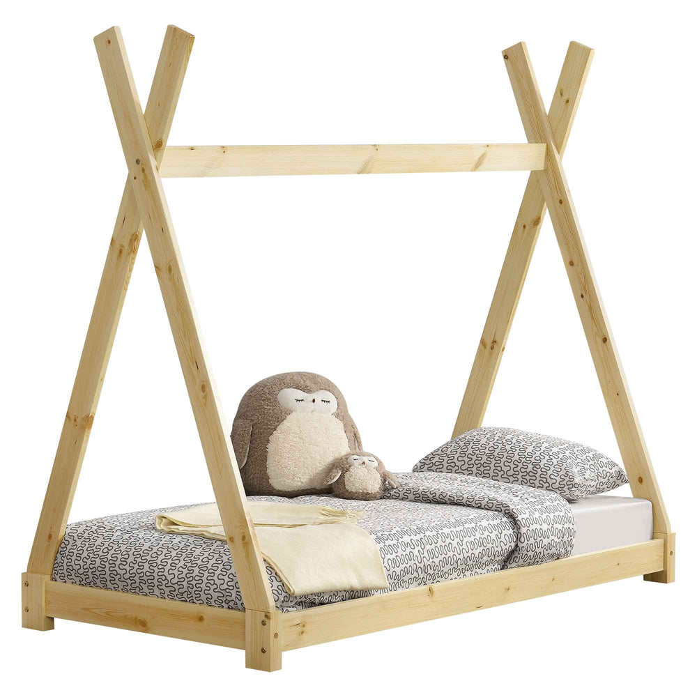 Lit-tipi d'enfant Montessori 70x140 cm avec linge de lit Mare · Indy