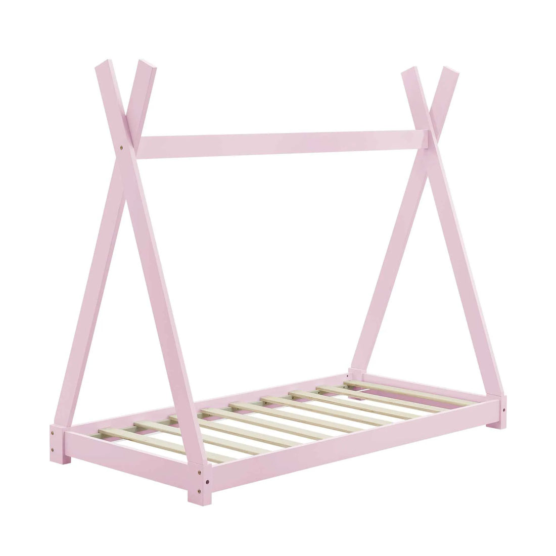 Tipi bed 70x140cm met matras - Montessori - Roze