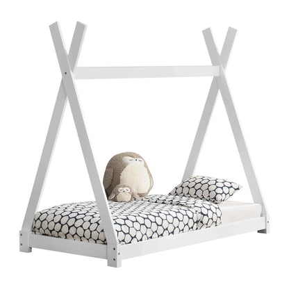 Tipi bed 80x160cm - Montessori - Wit