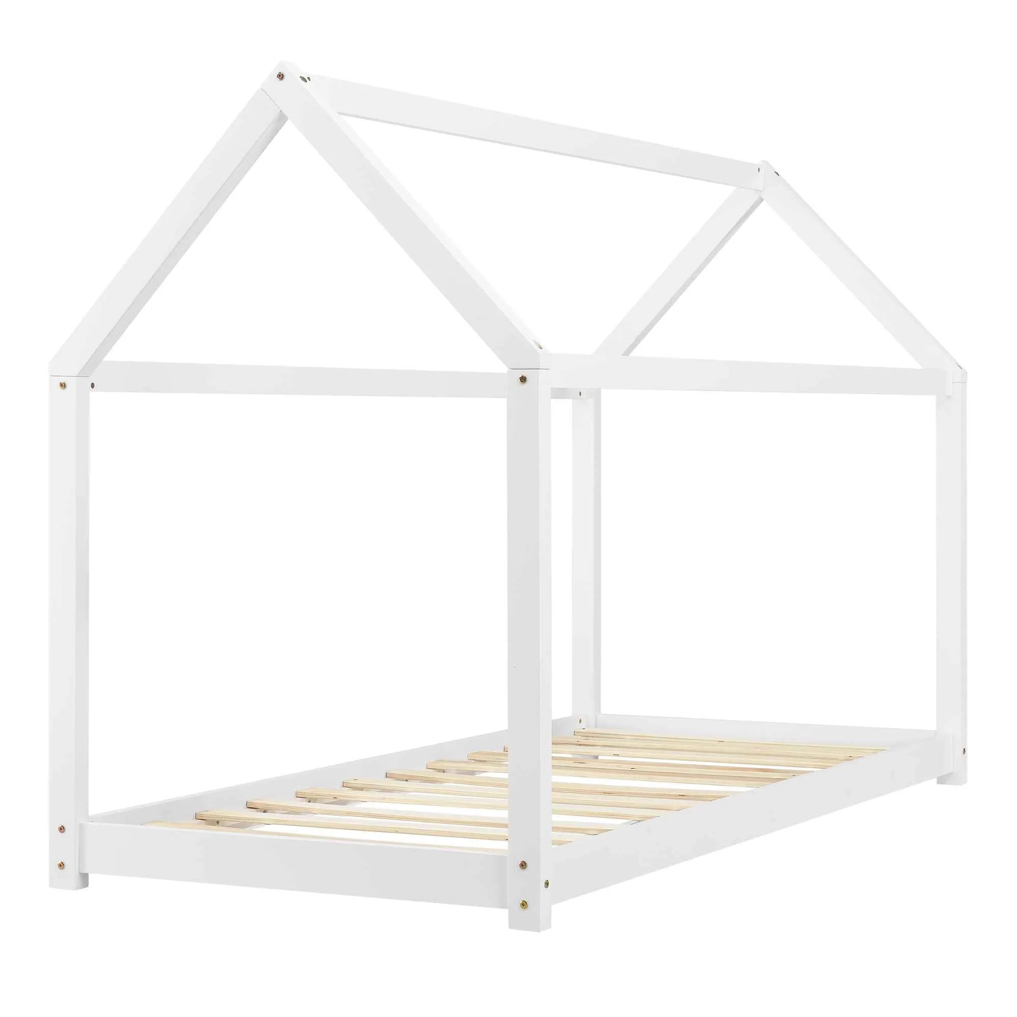 Lit cabane Montessori - 90x200cm - Blanc