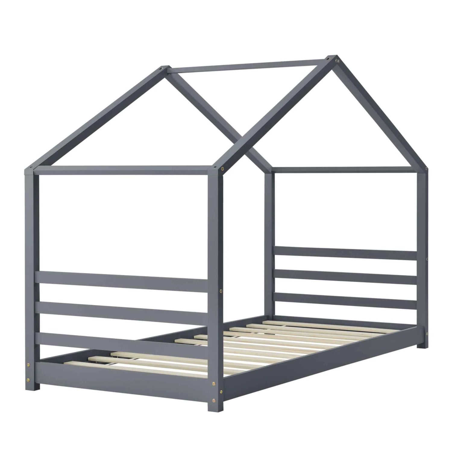 Lit cabane Montessori - 90x200 cm - Gris