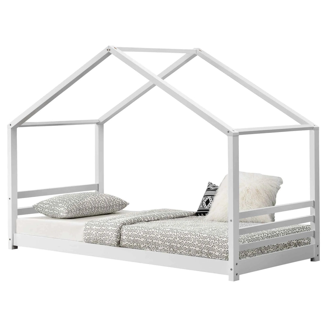 Lit cabane Montessori - 90x200cm - Blanc