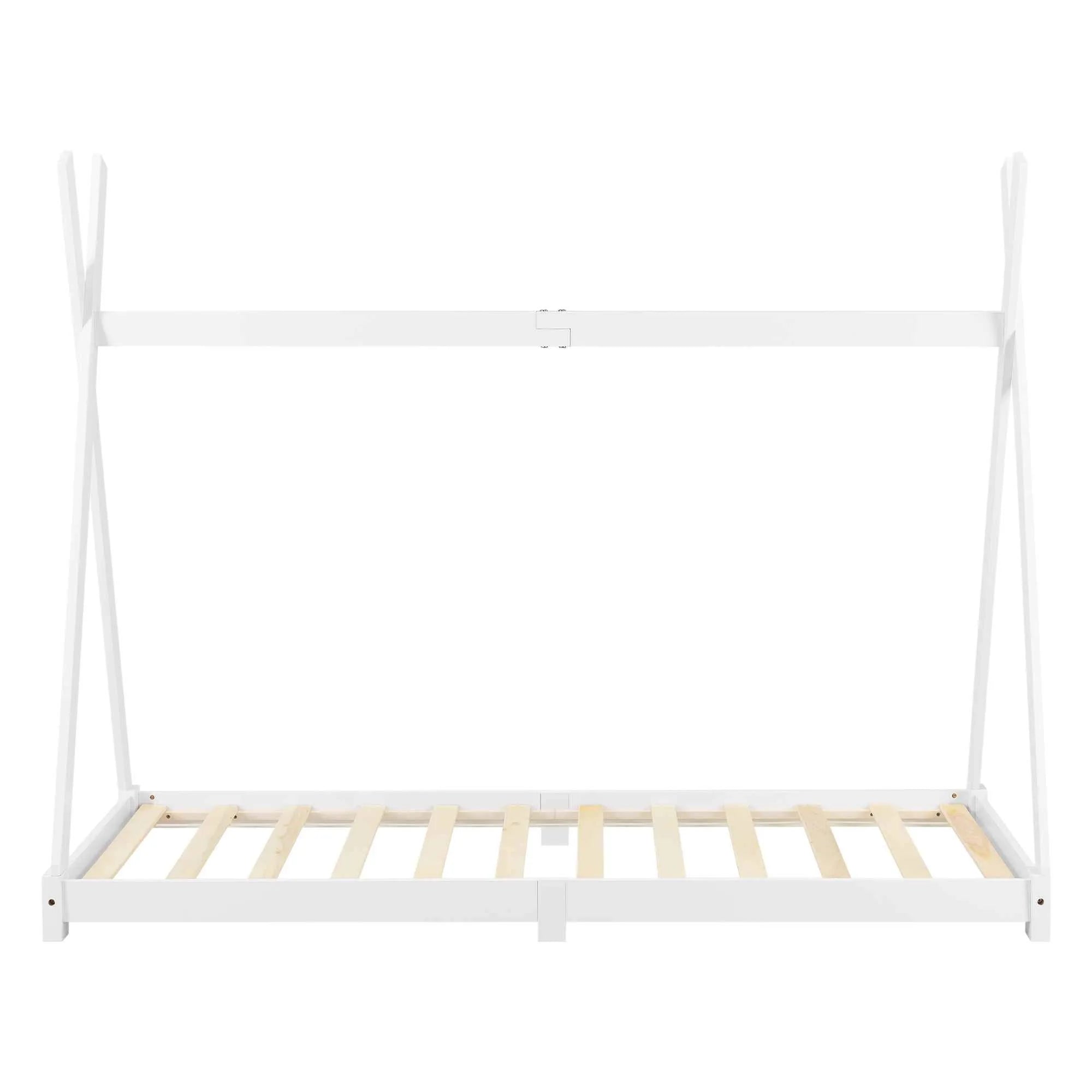 Tipi bed 90x200cm - Montessori - Wit