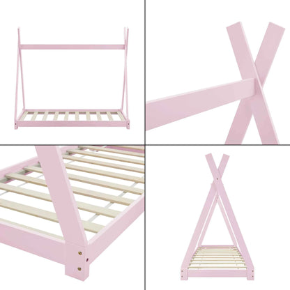 Tipi bed 70x140cm - Montessori - Roze