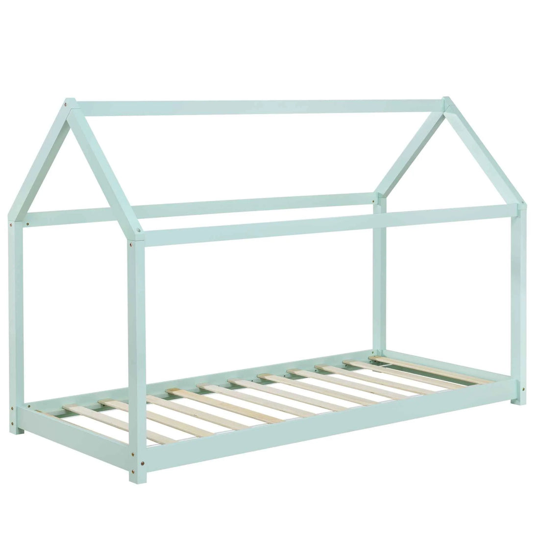 Lit cabane Montessori - 90x200cm - Vert menthe