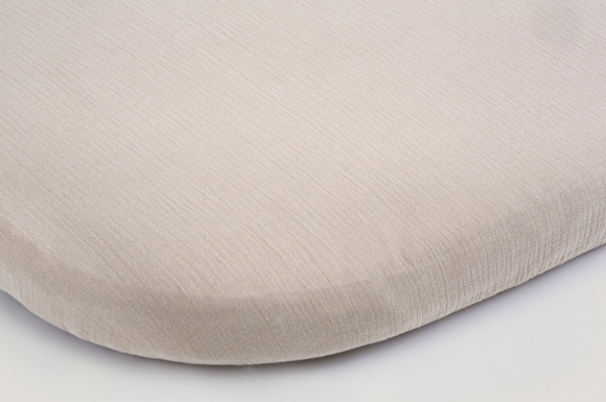 Drap housse double gaze coton BIO - Beige