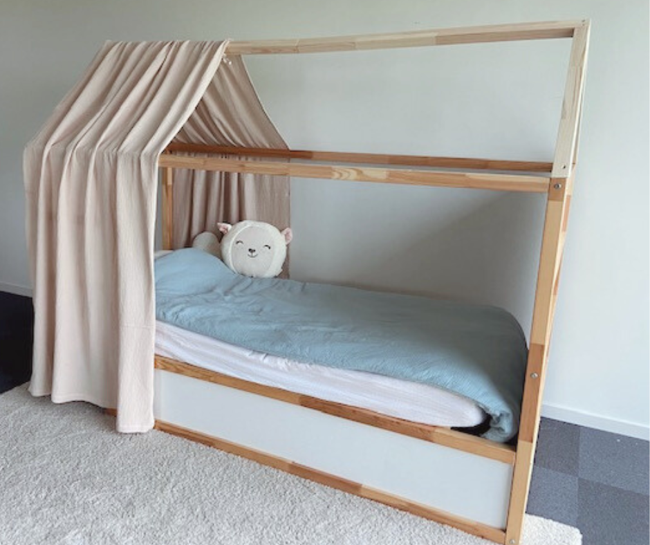 Ciel de lit cabane Beige pour lit Kura Ikea