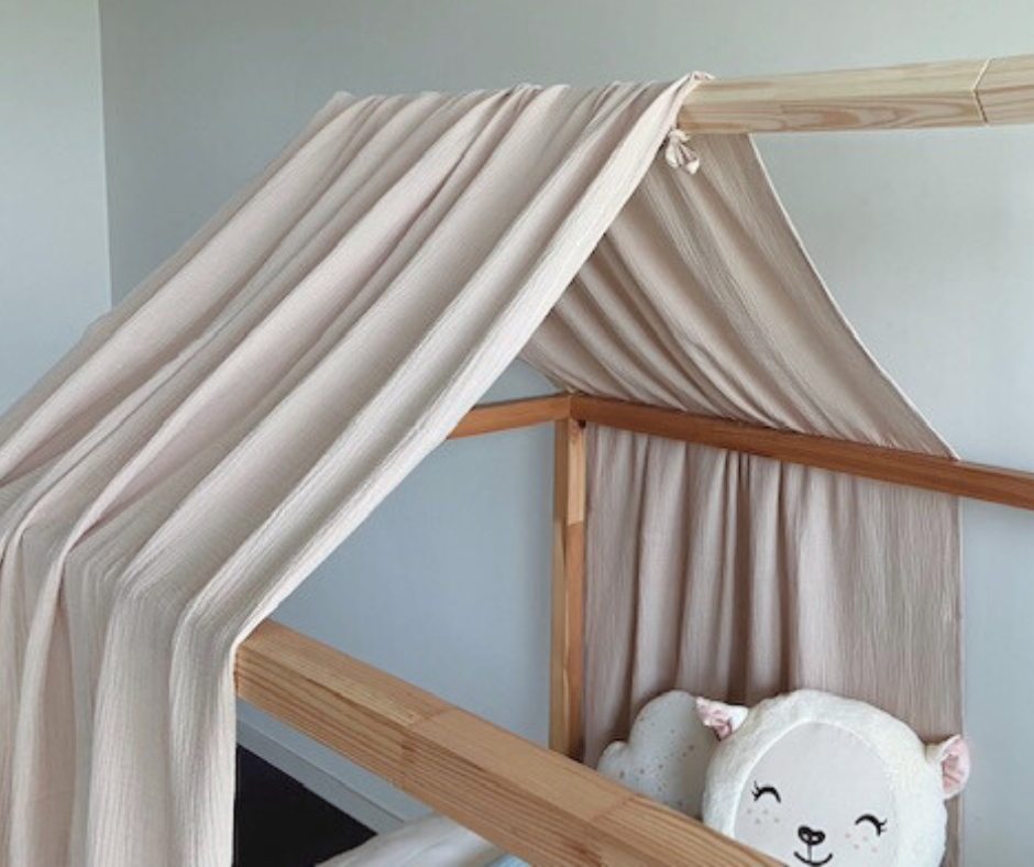 Ciel de lit cabane Beige pour lit Kura Ikea