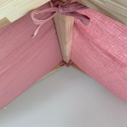 Roze cabana bedhemel voor Ikea Kura bed