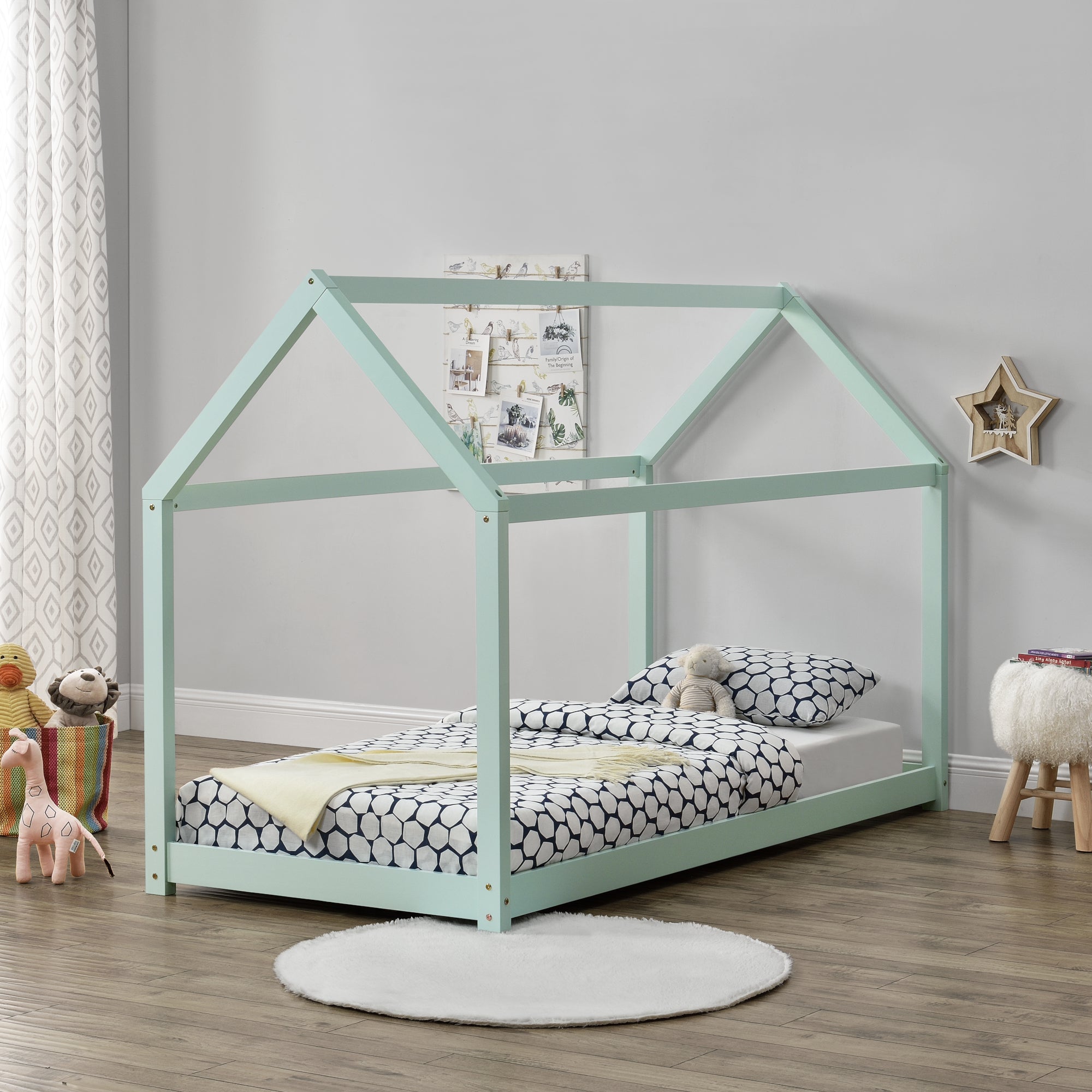 Lit Enfant Design Maison Netstal 200 x 90 cm Menthe [en.casa]