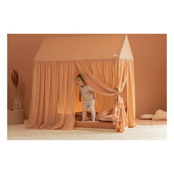 Montessori Nobodinoz terracotta kleur kajuitbed