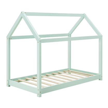 Lit cabane Montessori + matelas - 80x160cm - Vert