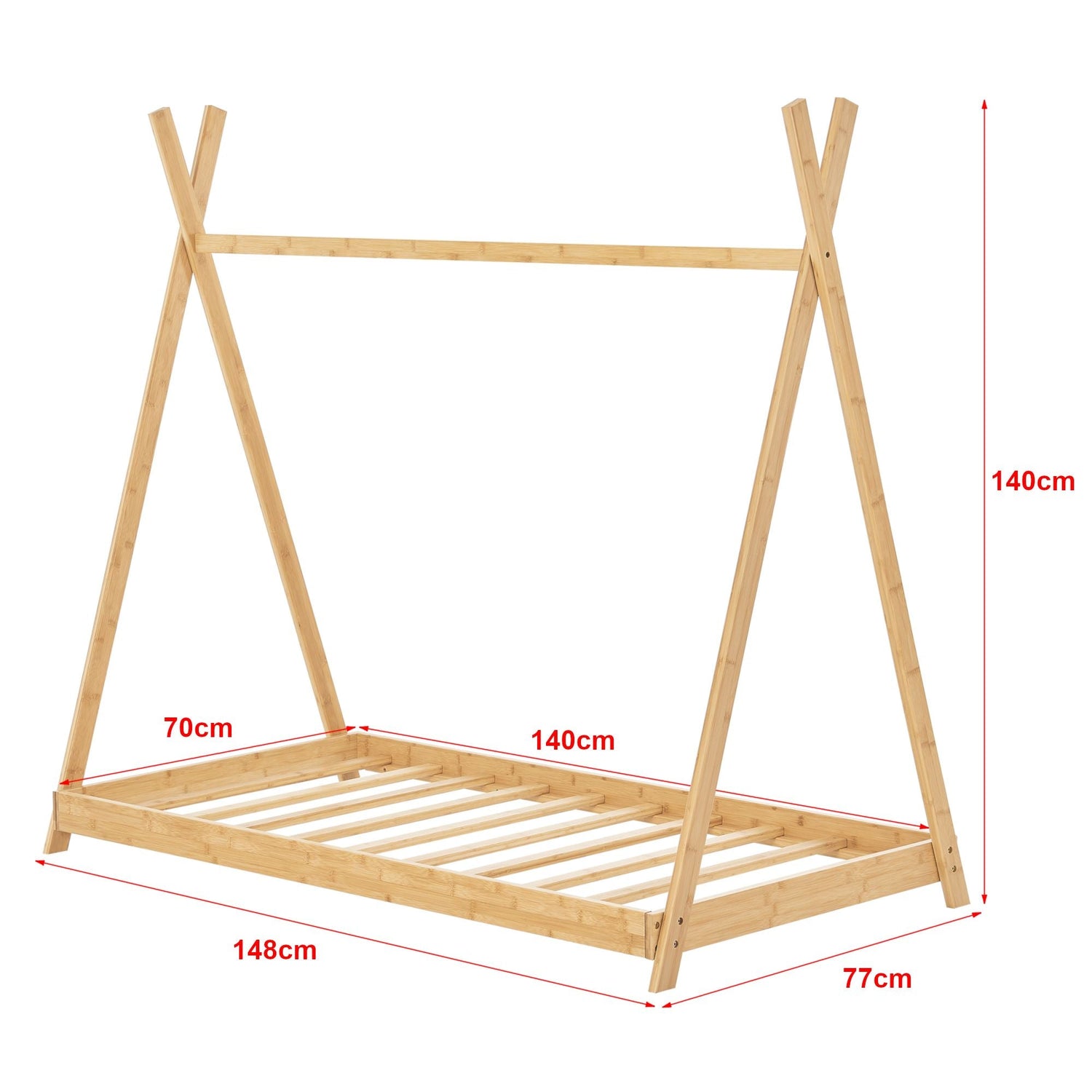 Lit tipi 70x140cm - Montessori