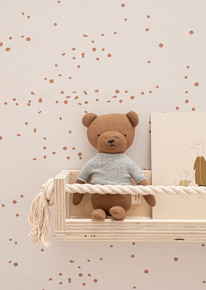 Confetti kinderkamer behang - Beige &amp;amp; Bruin