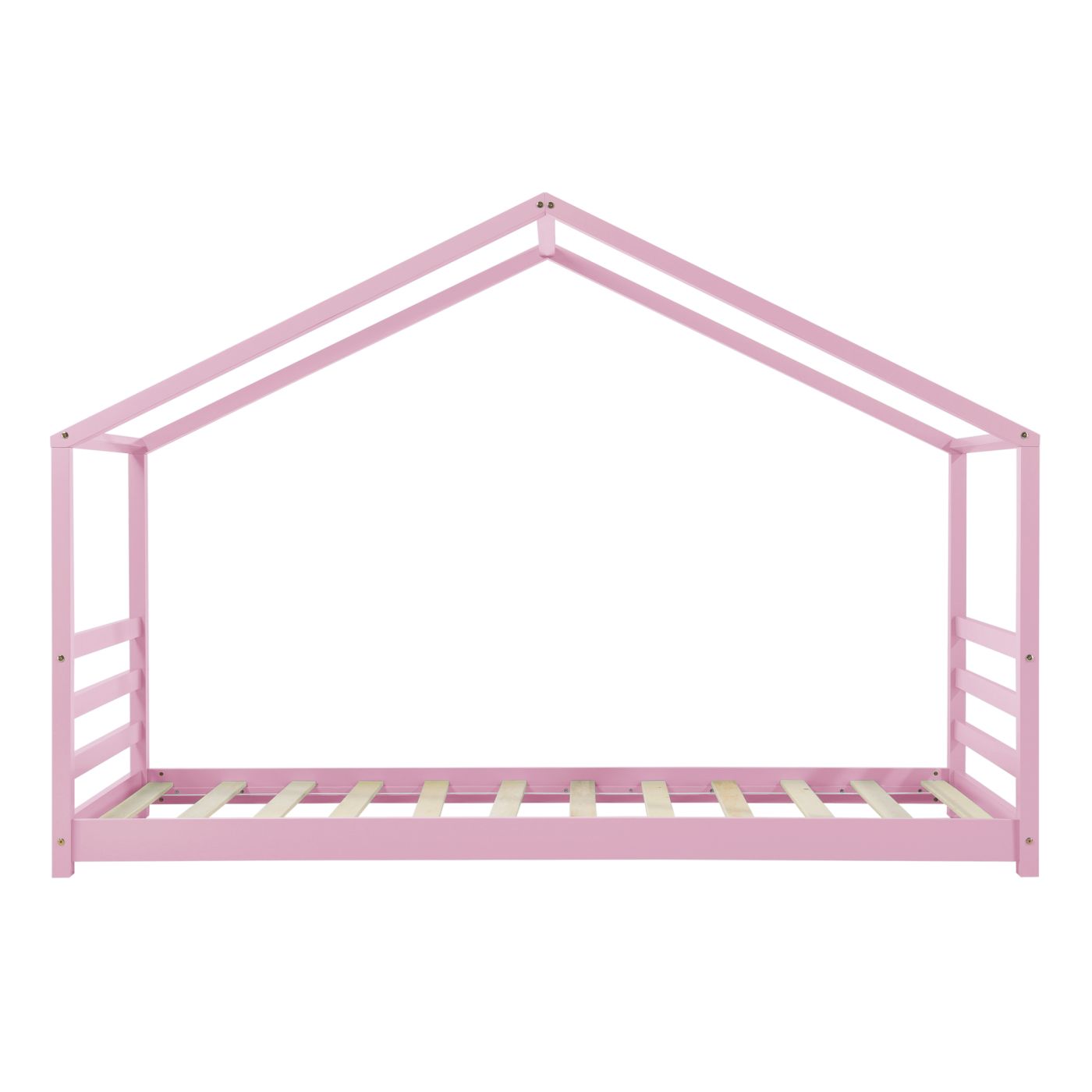 Lit cabane Montessori avec matelas - 90x200cm - Rose