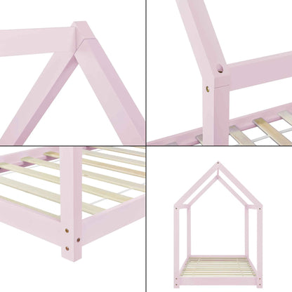 Lit cabane Montessori - 90x200cm - Rose