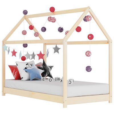 Montessori kajuitbed 80x160cm - Natuurlijk hout