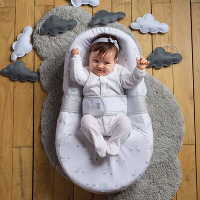 Couffin Cocoonababy Red Castle gris et blanc motif nuage