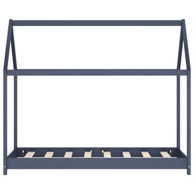 Lit cabane Montessori 70x140cm - Gris/Bleu