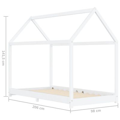 Lit cabane Montessori 70x140cm - Blanc