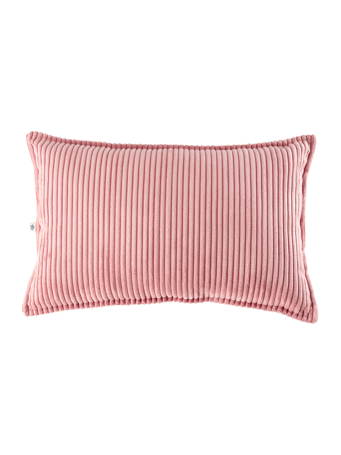 Coussin rectangulaire velours côtelé Rose